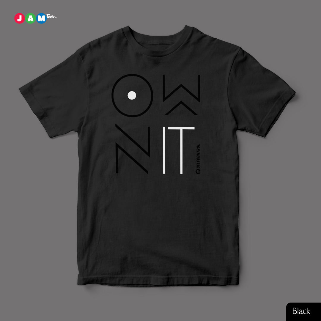 JAMtees Own Your Self-Control Grey Melange T-Shirt