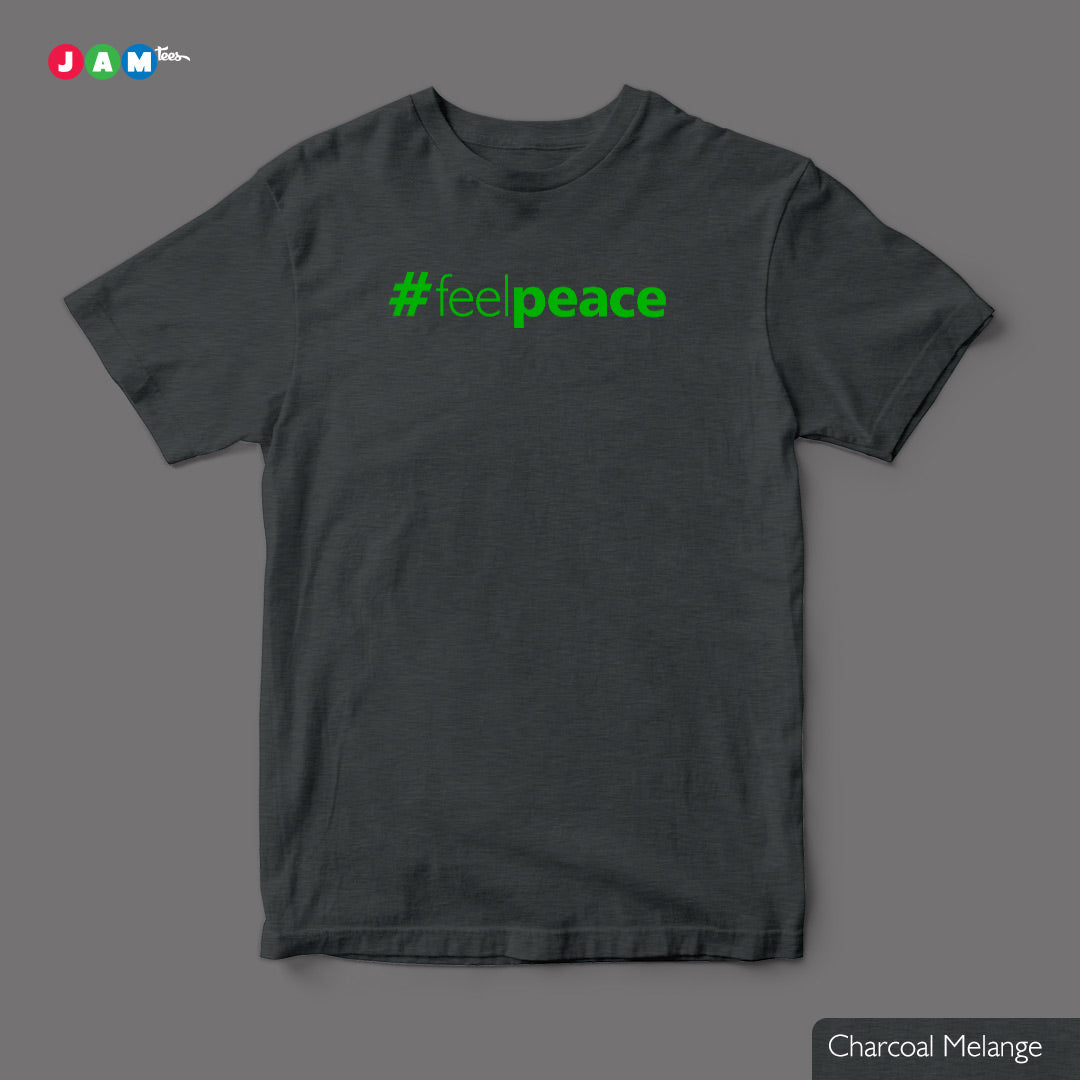 #FeelPEACE Navy Blue cotton T-shirt