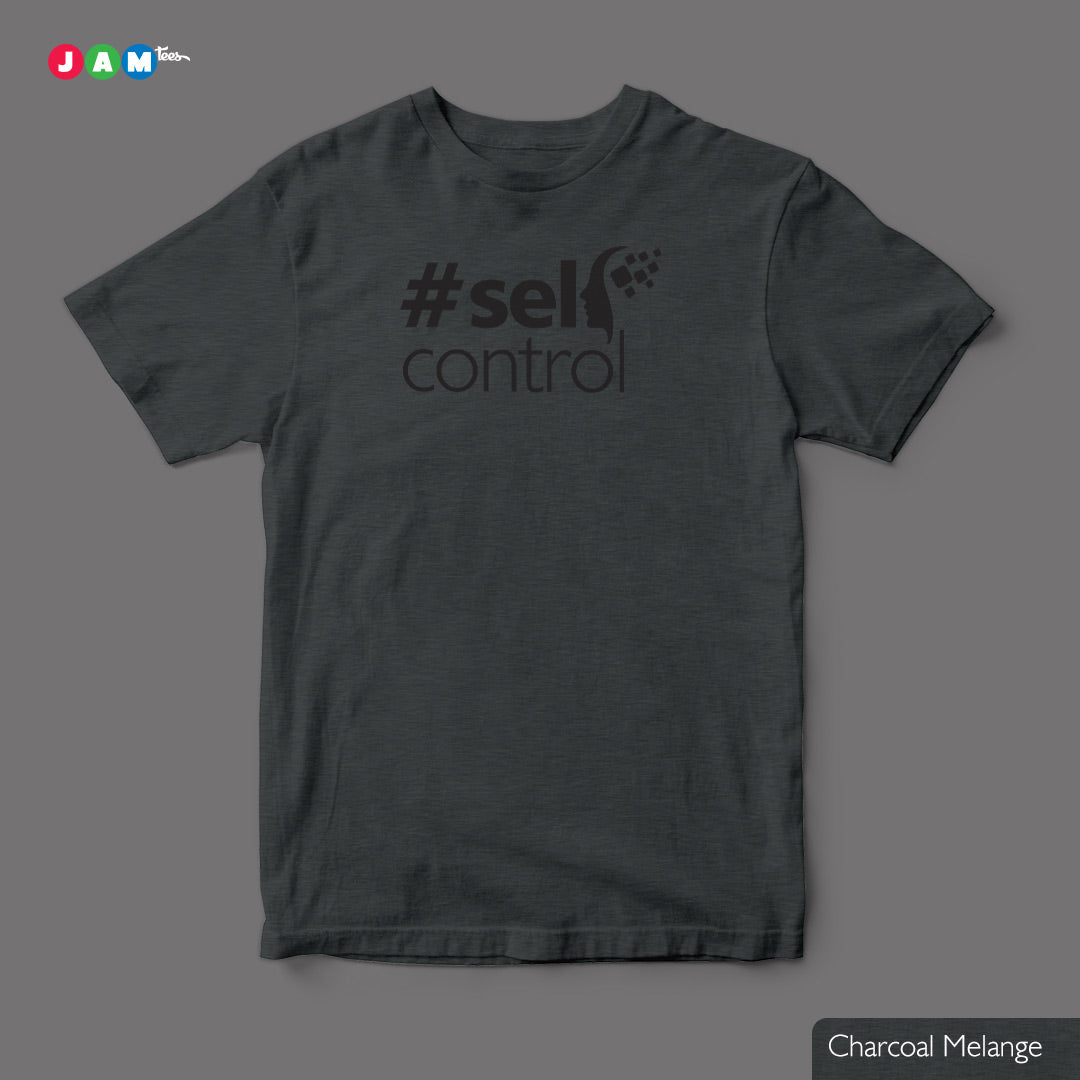 Hashtag Self CONTROL Grey Melange T-shirt