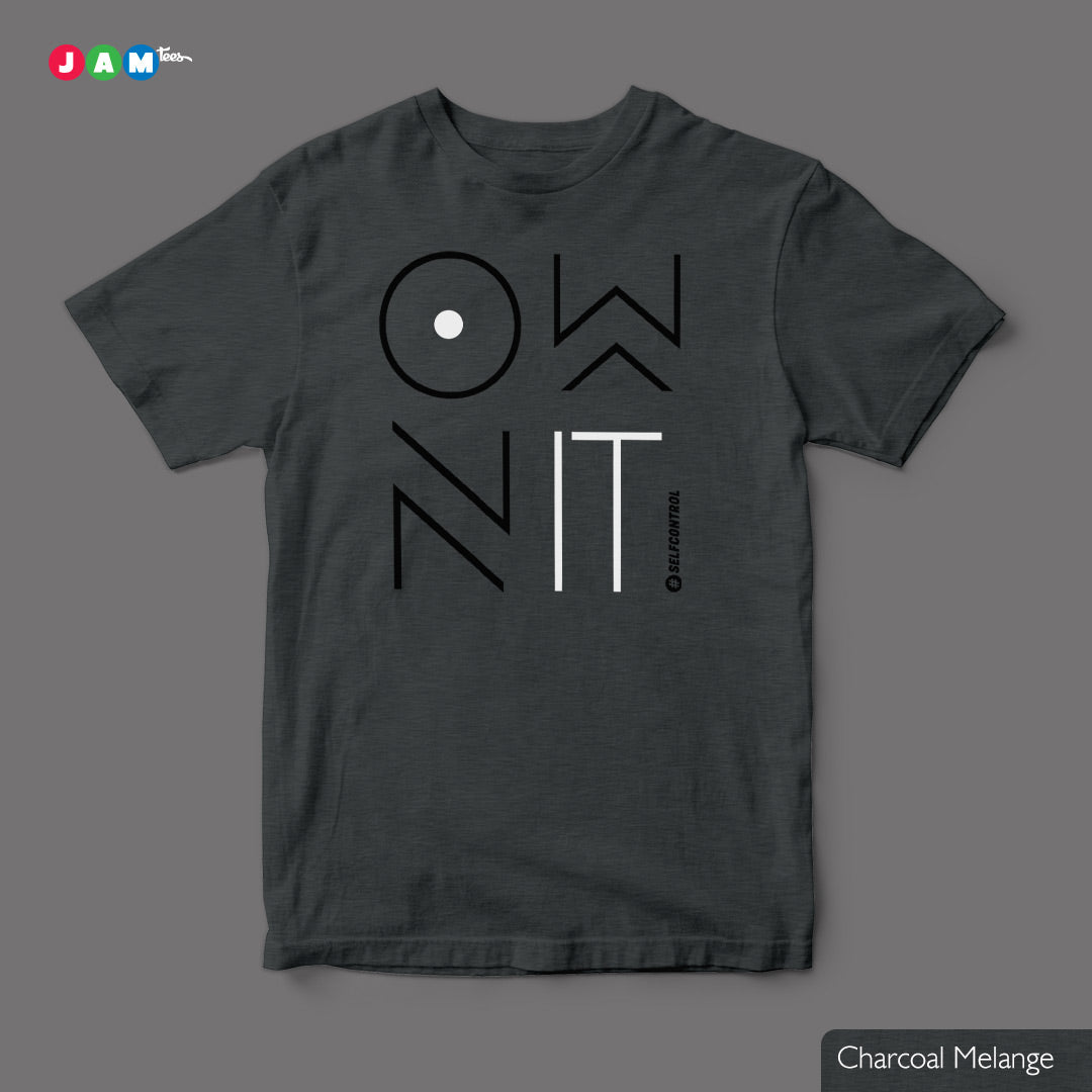 JAMtees Own Your Self-Control Grey Melange T-Shirt