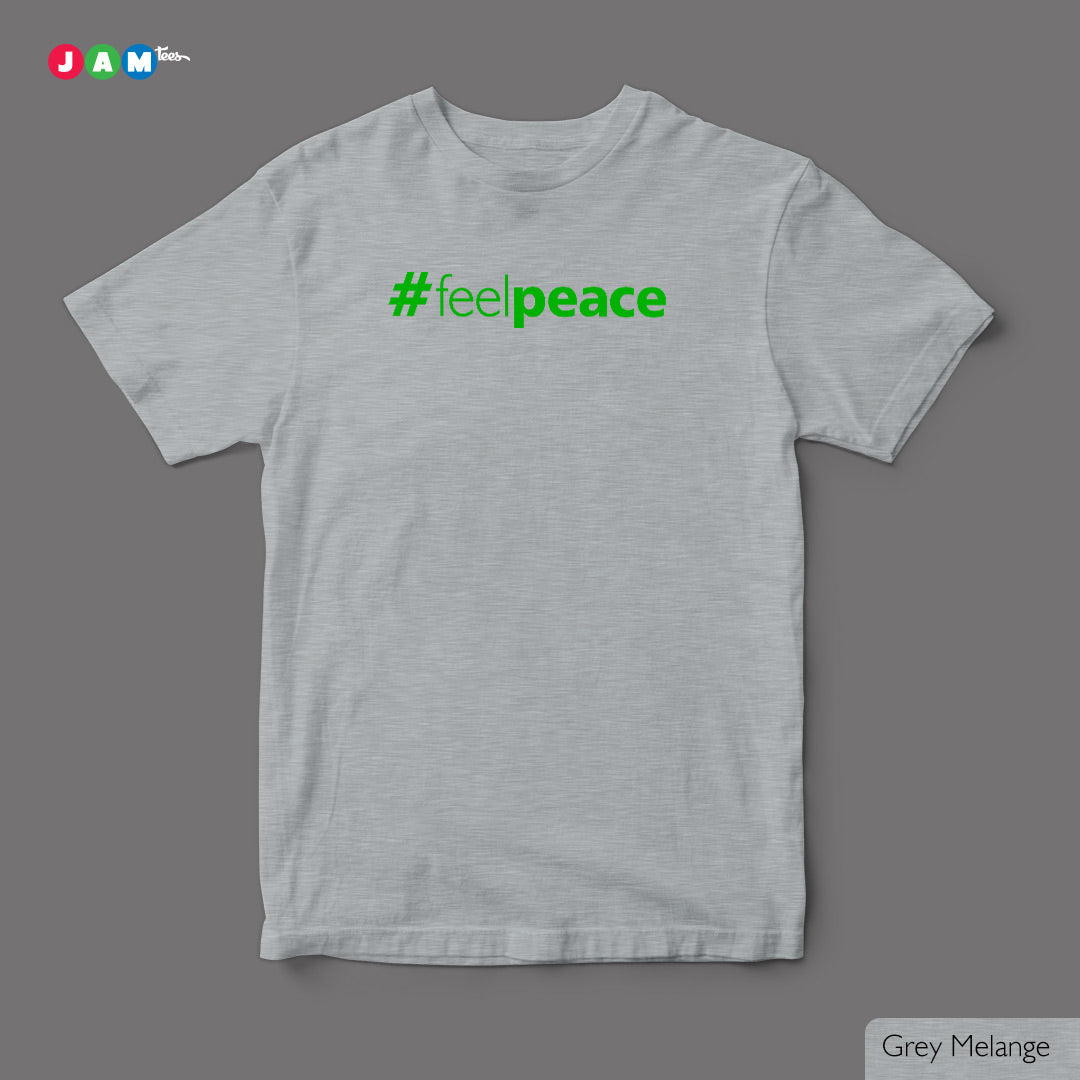 #FeelPEACE Navy Blue cotton T-shirt