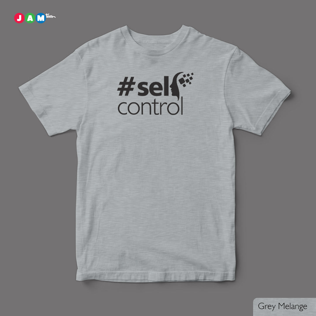 Hashtag Self CONTROL Grey Melange T-shirt
