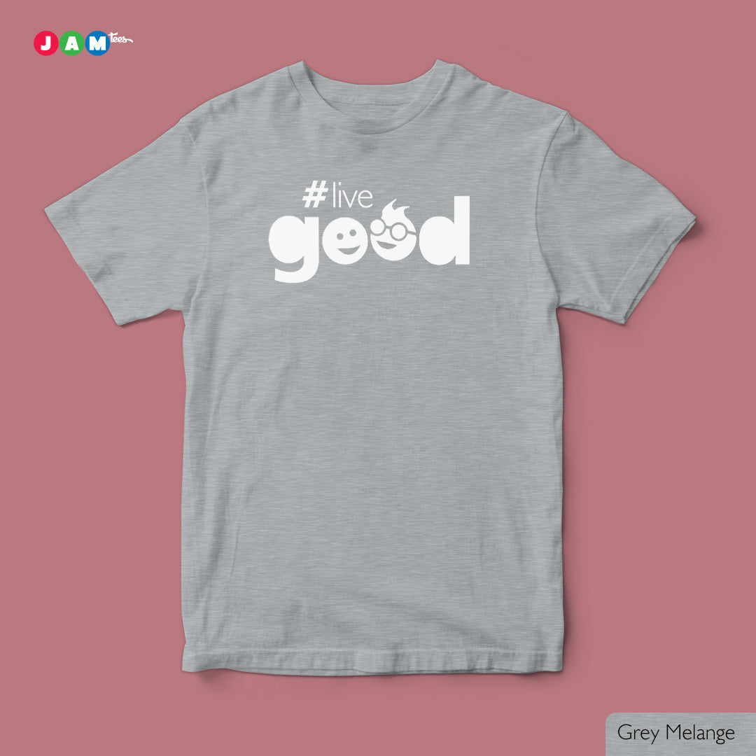Hashtag Live GOOD Red Typography T-shirt