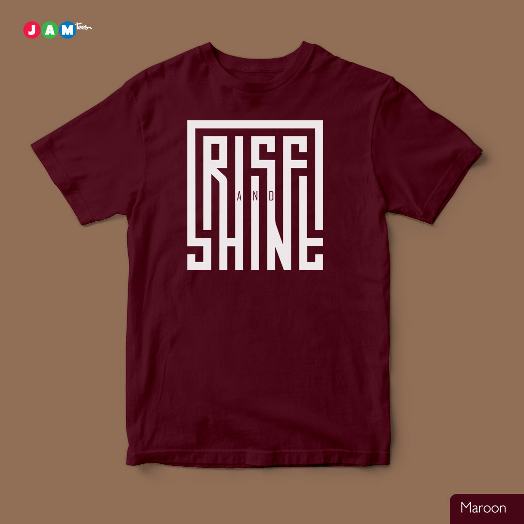Rise and Shine Typographic Fusion - Orange Tee