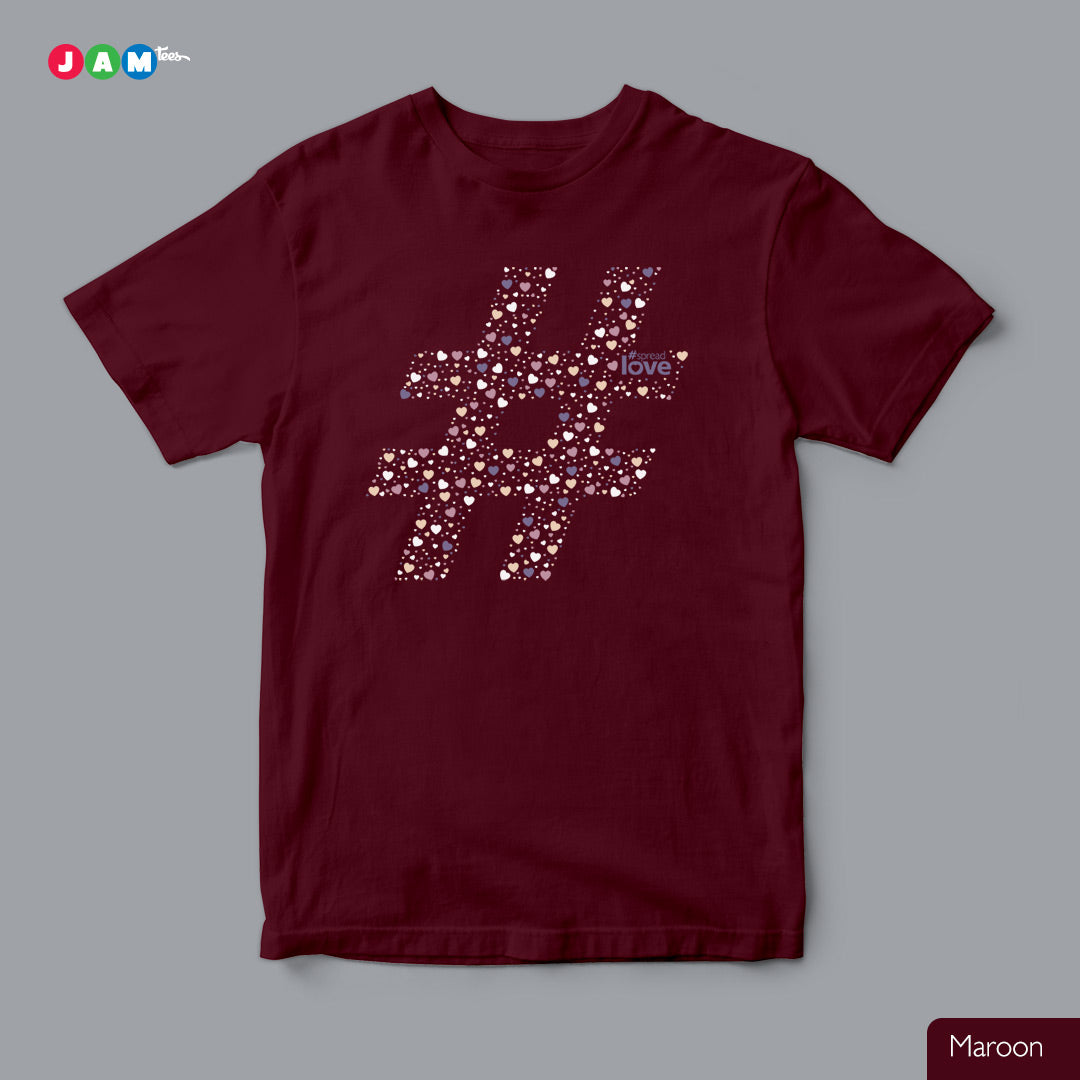 JAMtees - Trendy Hashtag Love T-shirt