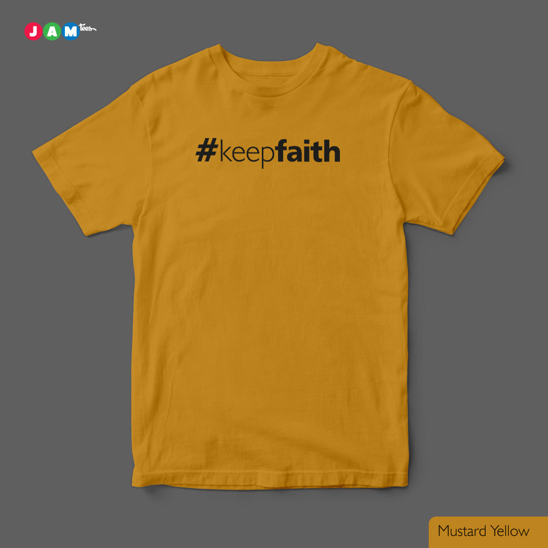 Hashtag Keep FAITH Grey Mélange T-shirt