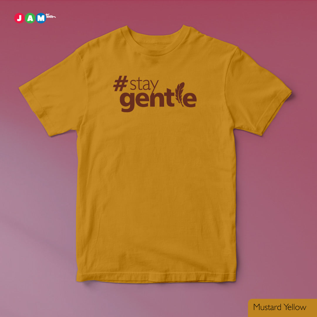 #StayGentle Feather-Lettered White Tee
