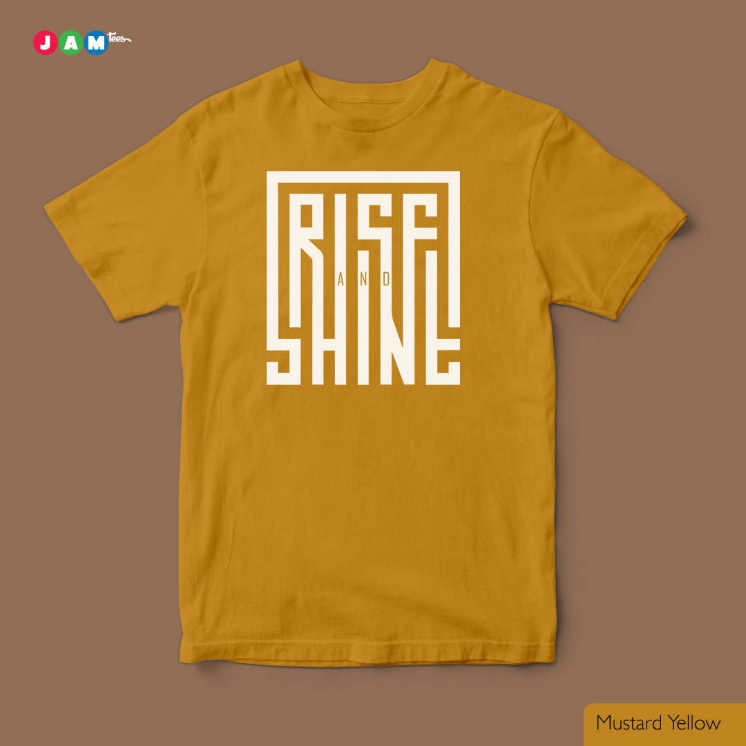 Rise and Shine Typographic Fusion - Orange Tee