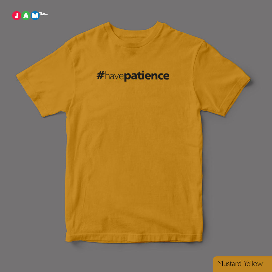 Hashtag Have PATIENCE Grey Melange T-shirt