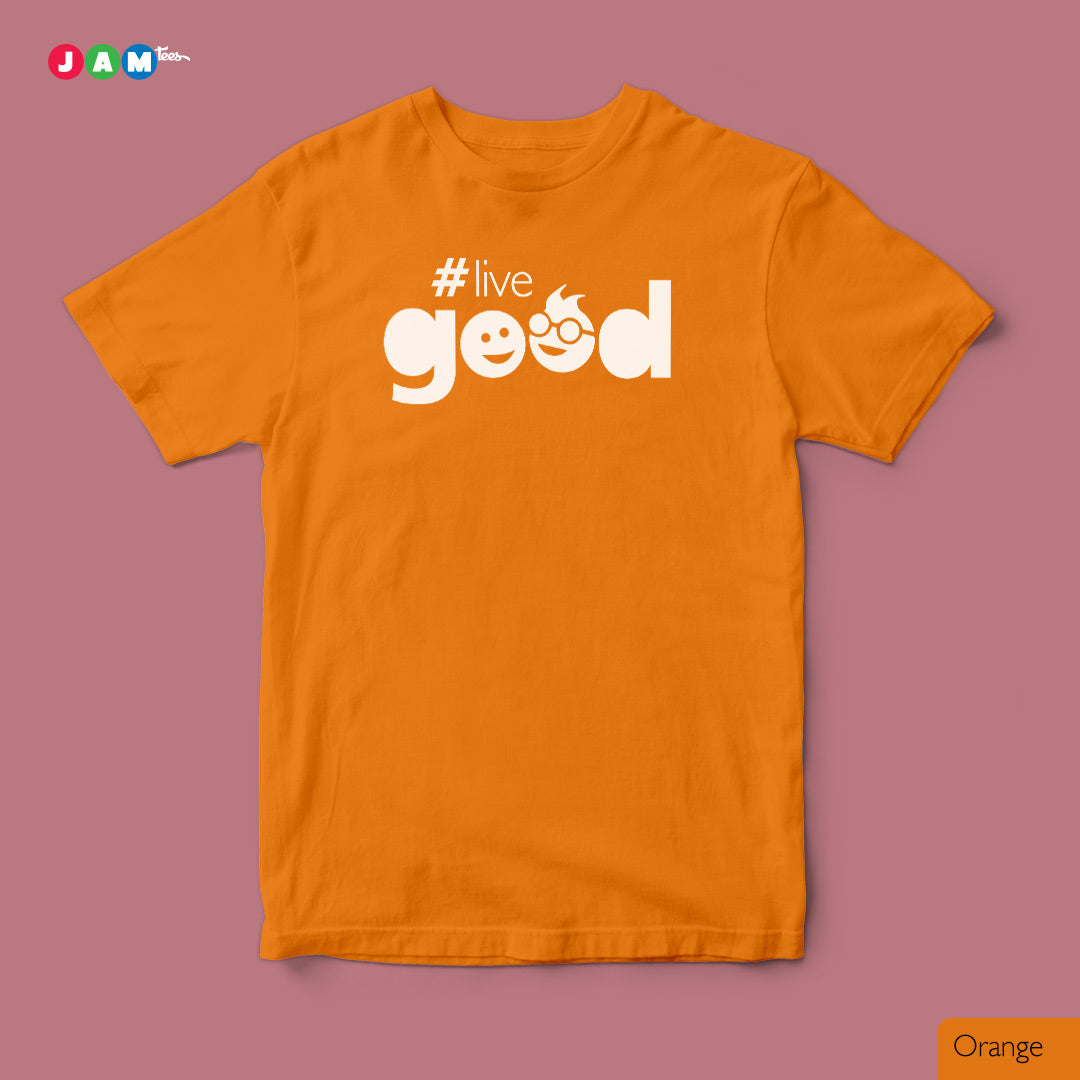 Hashtag Live GOOD Red Typography T-shirt