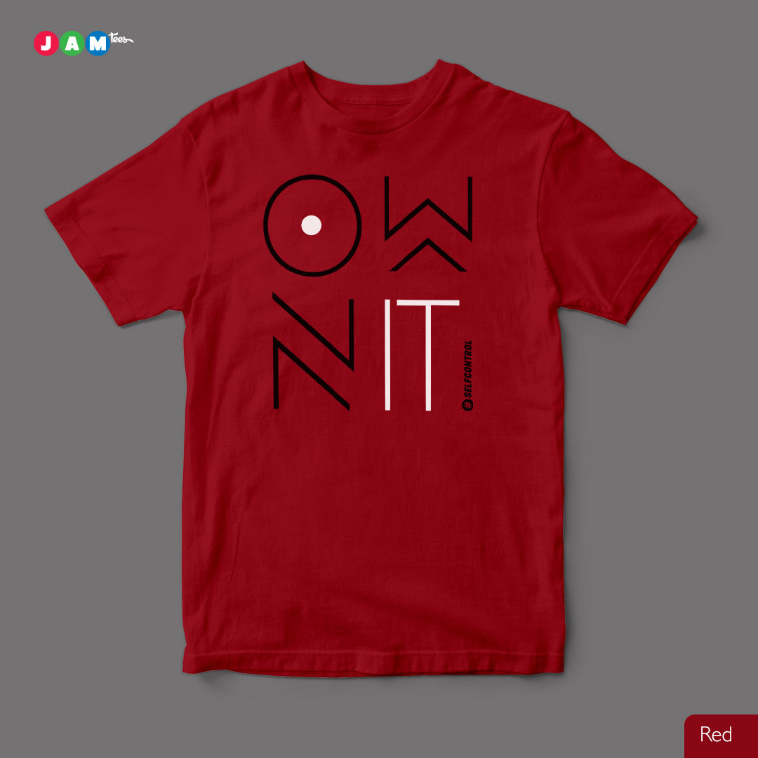 JAMtees Own Your Self-Control Grey Melange T-Shirt
