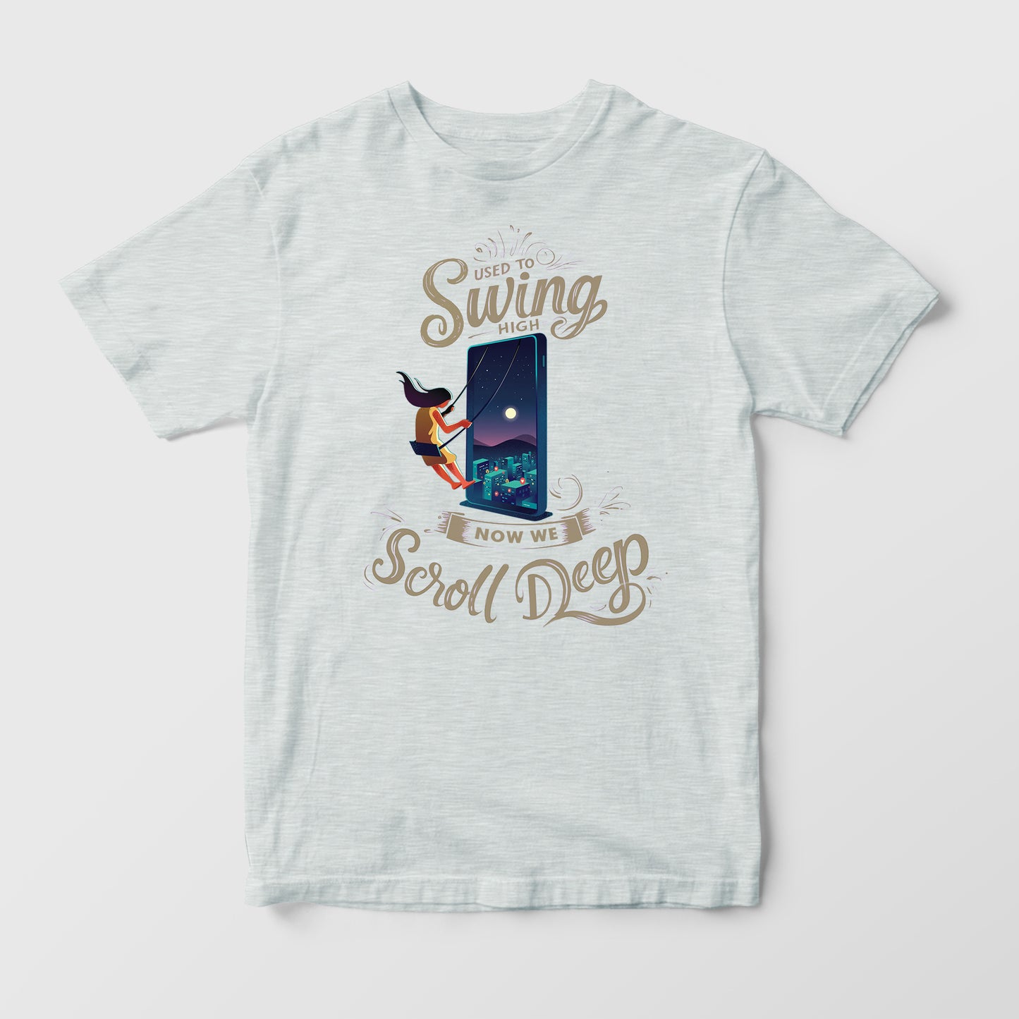 Swing High Scroll Deep Retro to Social T-Shirt