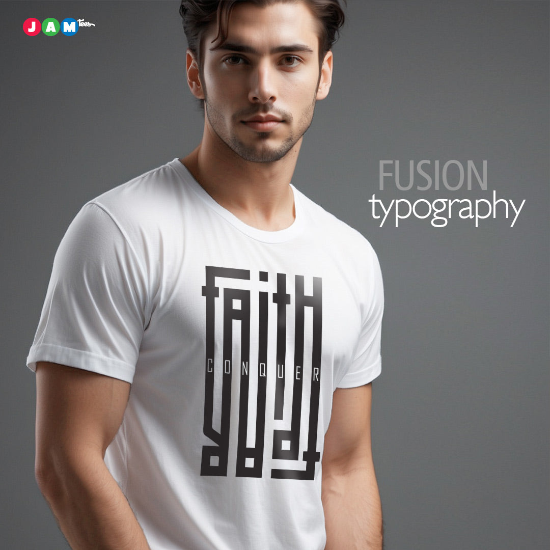 Faith over Fear - Fusion Typographic T-shirt