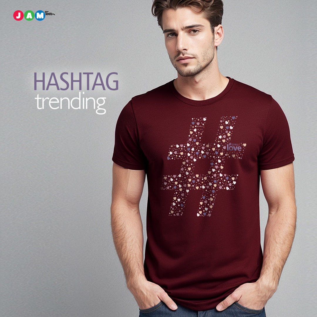 JAMtees - Trendy Hashtag Love T-shirt