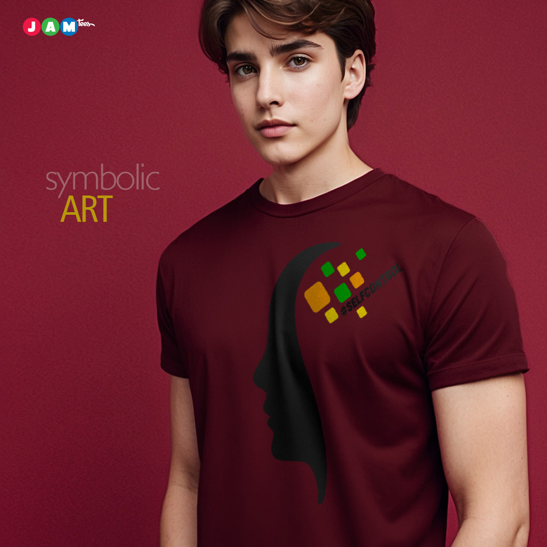 JAMtees Self-Control Symbolic Art T-Shirt