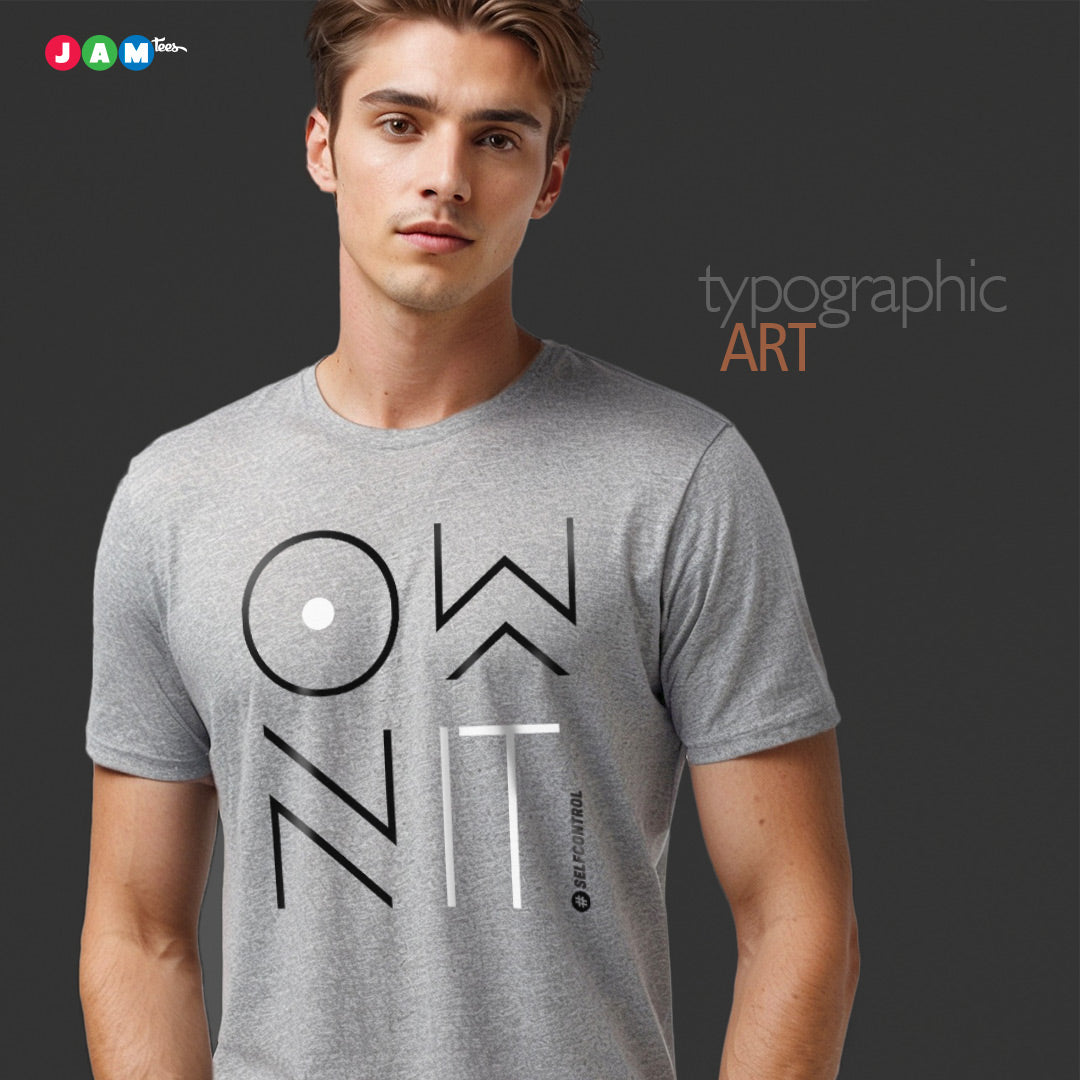 JAMtees Own Your Self-Control Grey Melange T-Shirt