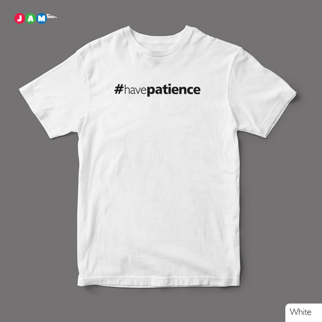 Hashtag Have PATIENCE Grey Melange T-shirt
