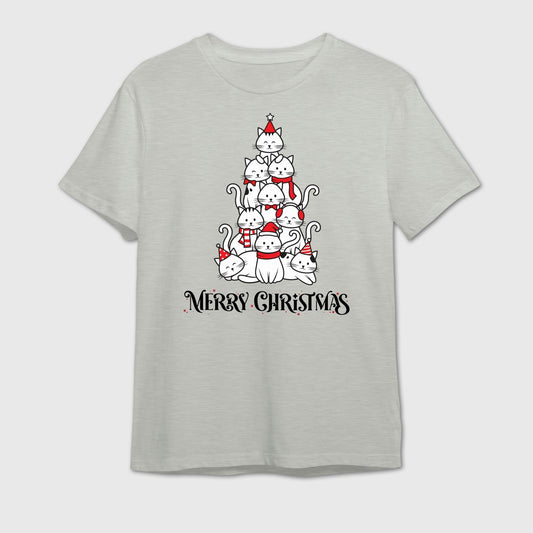 Cat Christmas Tree T-Shirt | Cute Pet Lover Holiday Gift