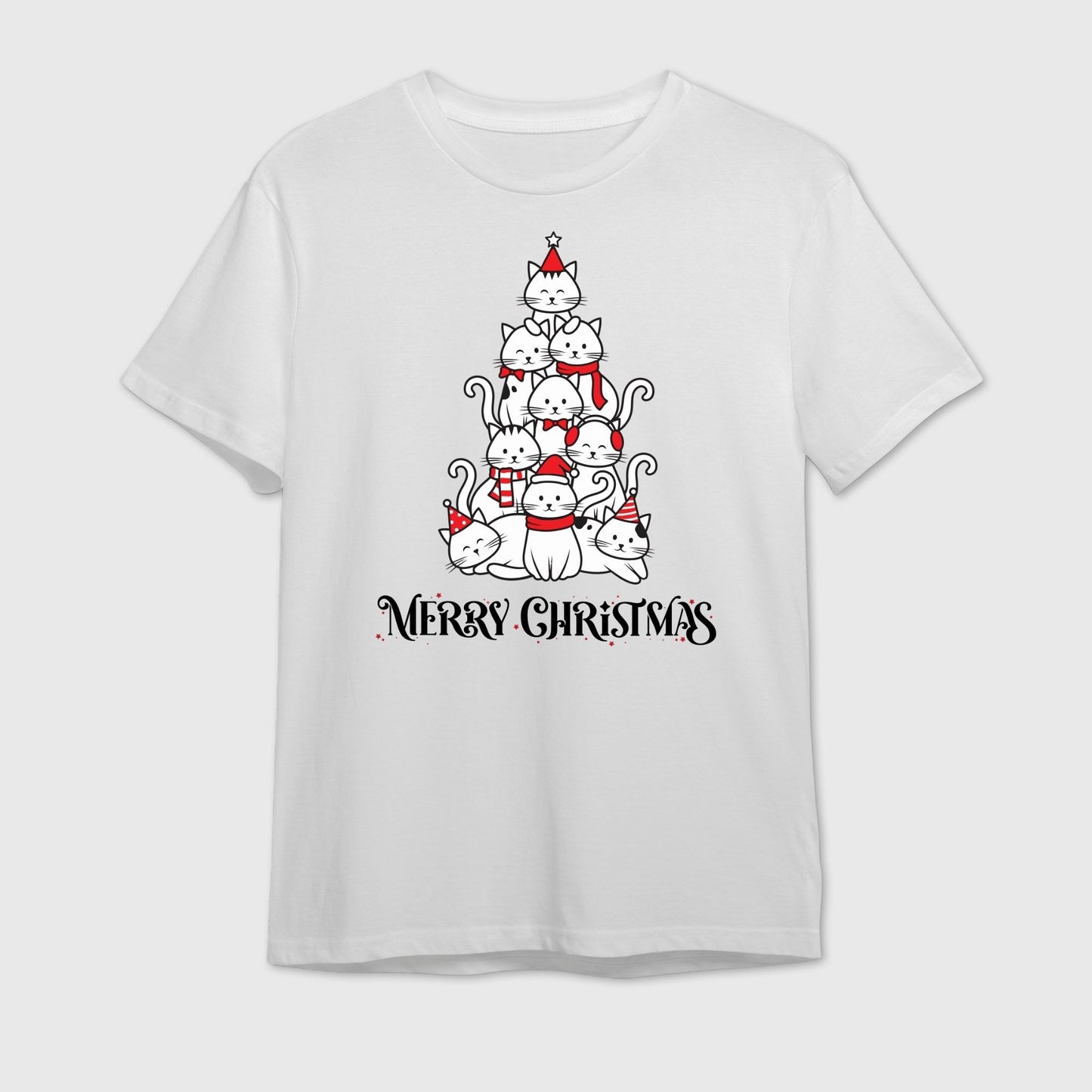 Cat Christmas Tree T-Shirt | Cute Pet Lover Holiday Gift