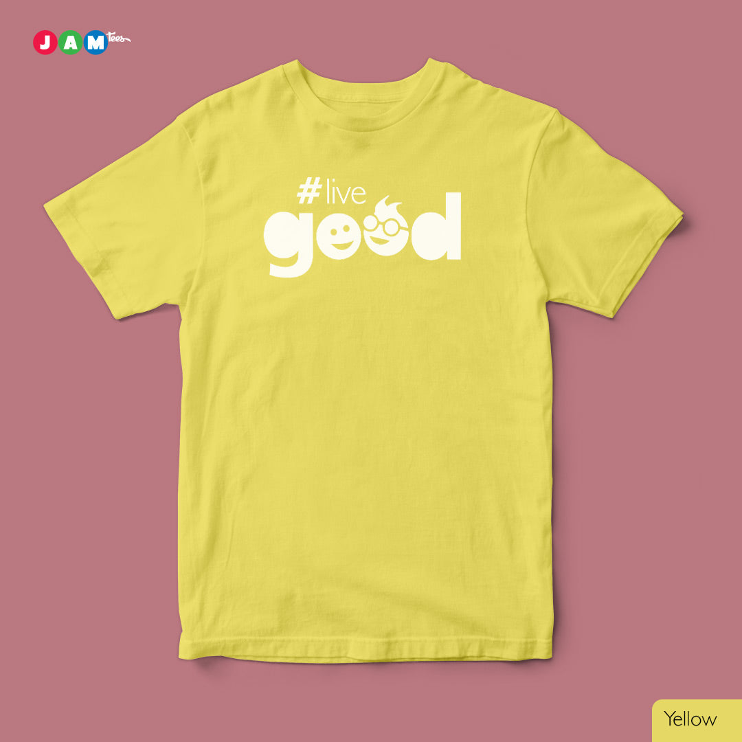Hashtag Live GOOD Red Typography T-shirt