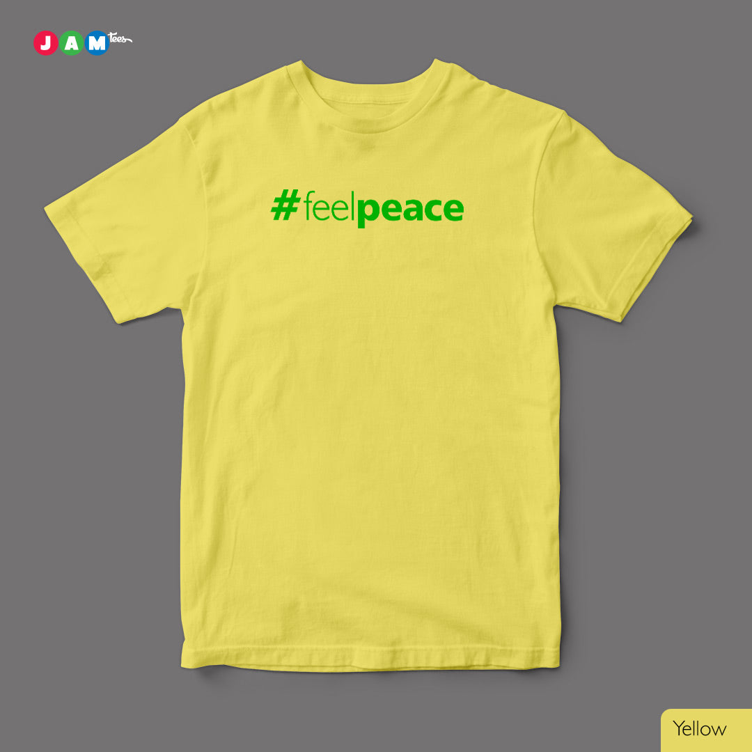 #FeelPEACE Navy Blue cotton T-shirt