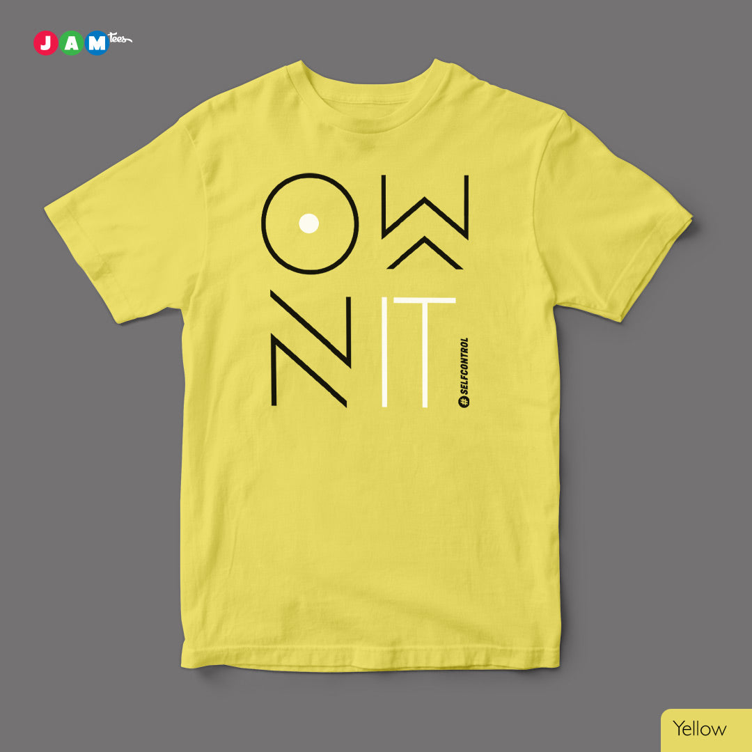 JAMtees Own Your Self-Control Grey Melange T-Shirt