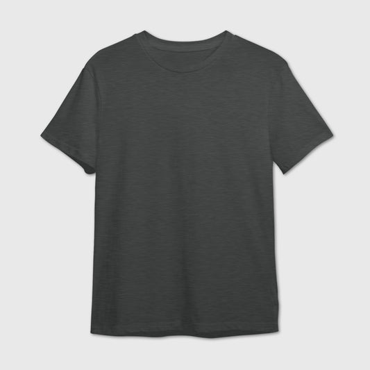 Charcoal Mélange Plain T-shirt