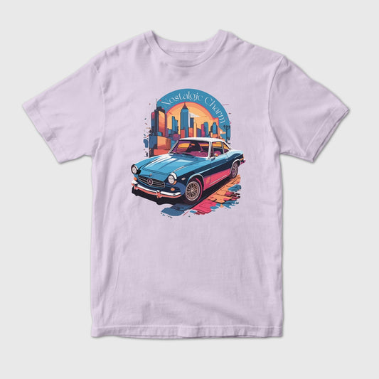 Nostalgic Blue Retro Car Vertor Art