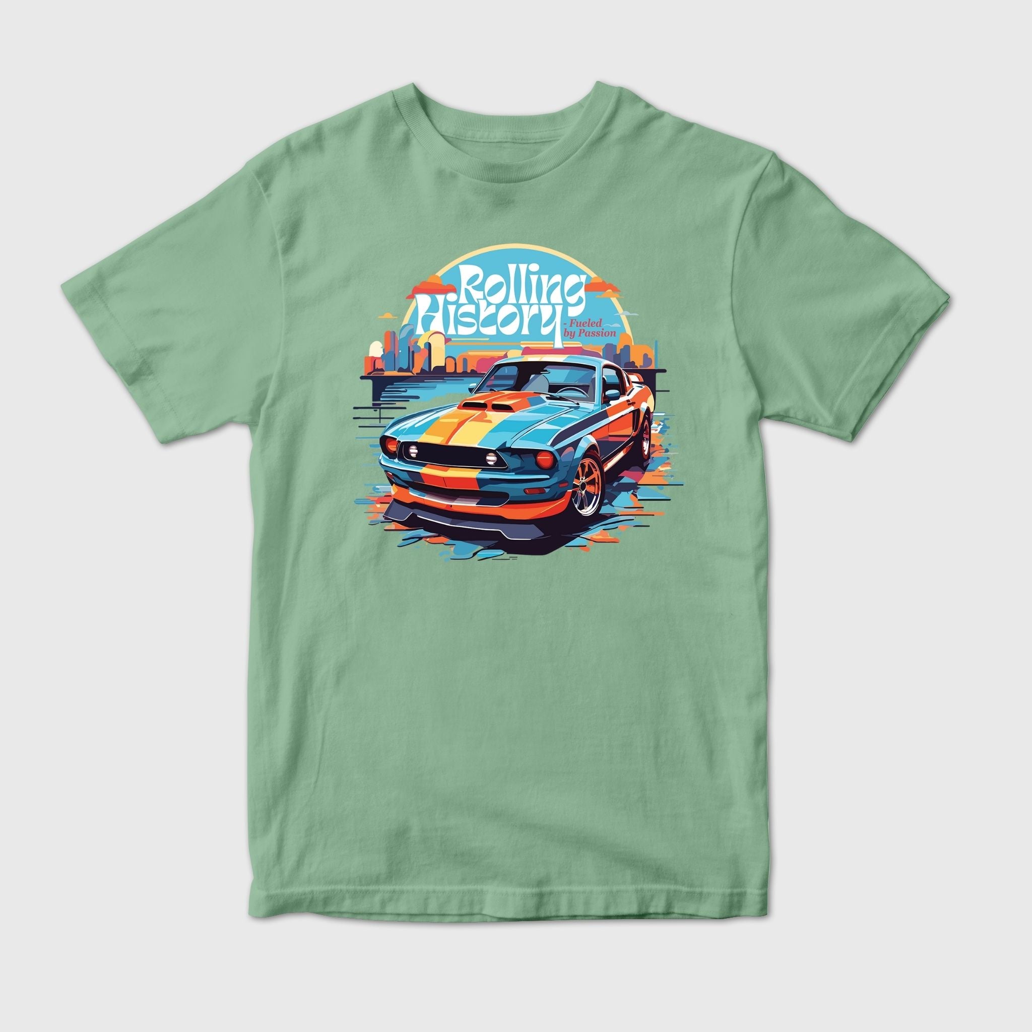 Retro Blue Sports Car Vector Art