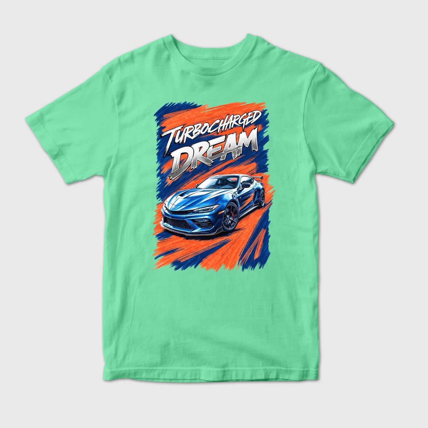 Turbocharged Dream Power Stroked with Blue Sports Car