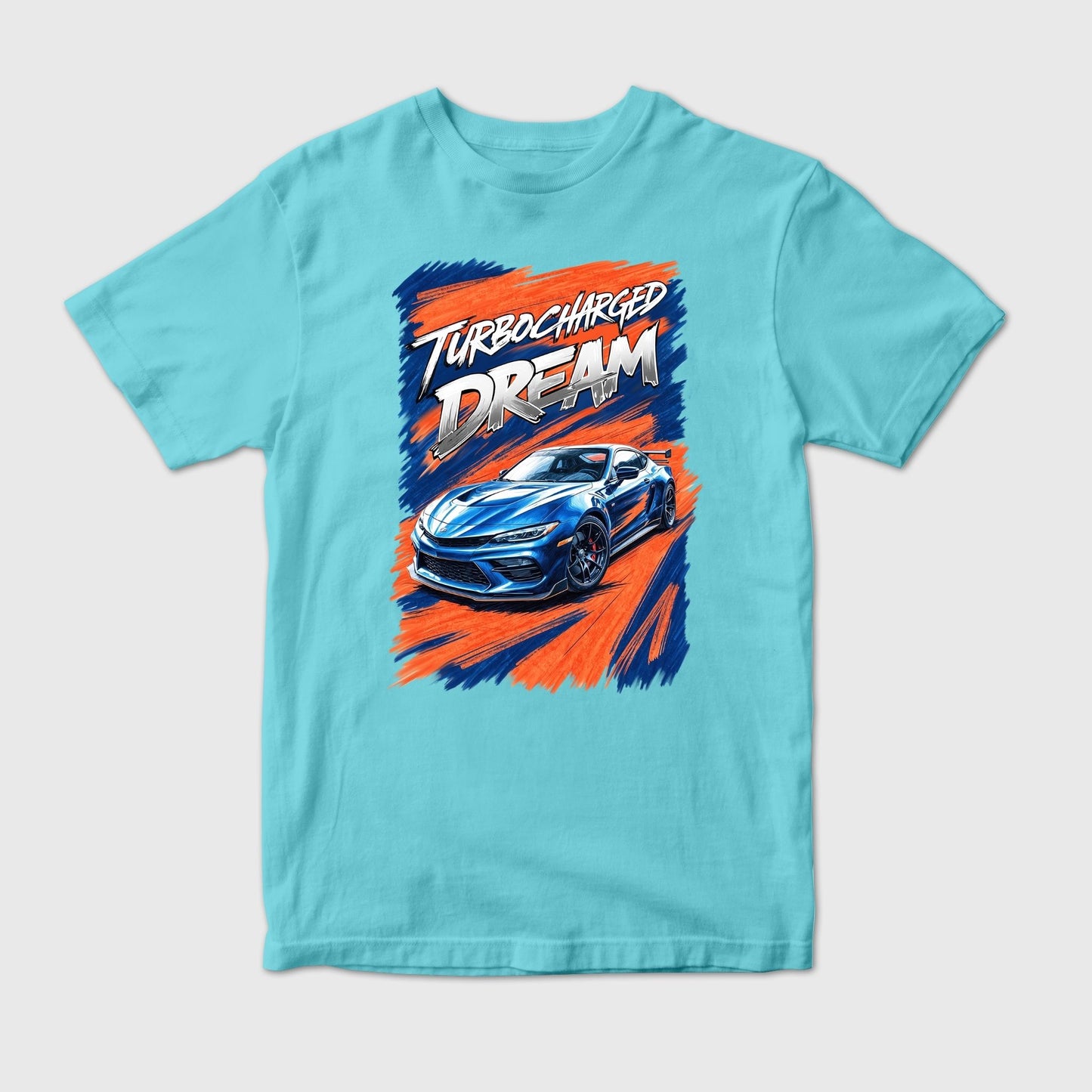 Turbocharged Dream Power Stroked with Blue Sports Car