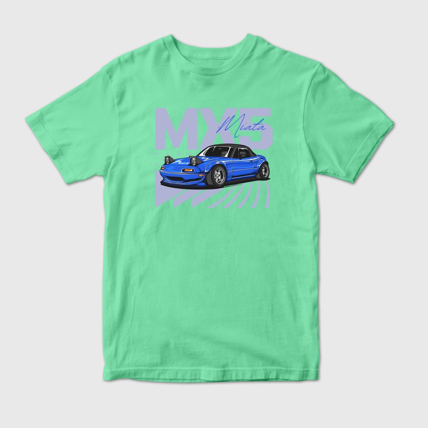 Classic Blue MX5 Miata with Pop-Up Headlights
