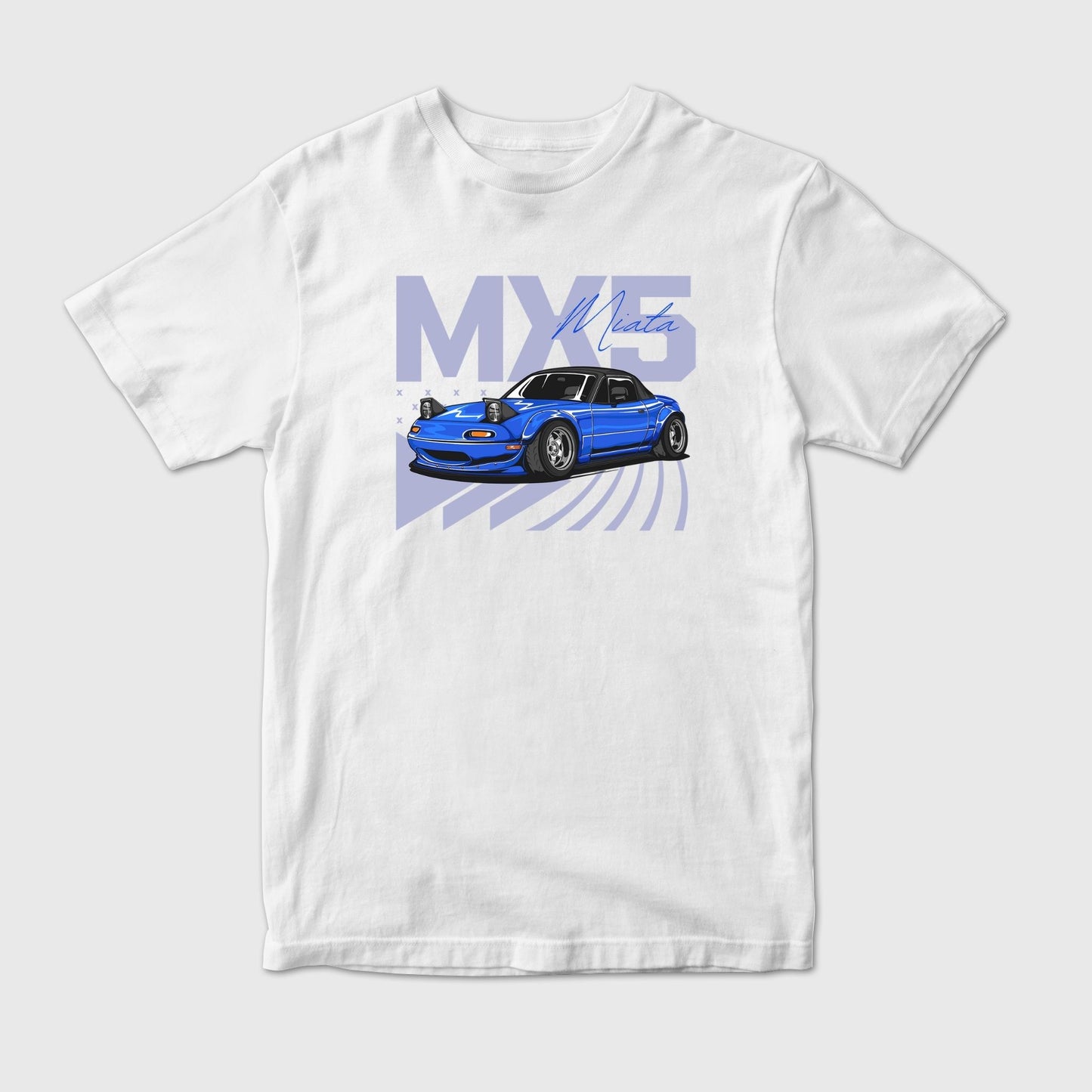 Classic Blue MX5 Miata with Pop-Up Headlights