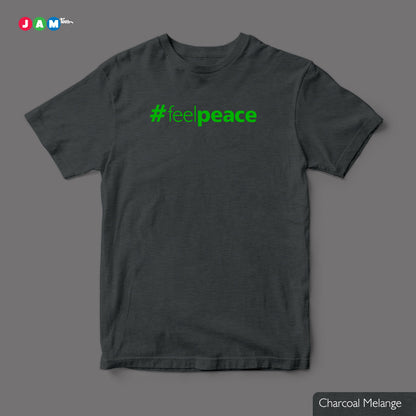 #FeelPEACE Navy Blue cotton T-shirt