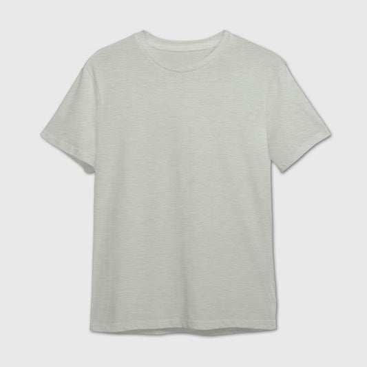 Ecru Mélange Plain T-shirt