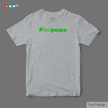 #FeelPEACE Navy Blue cotton T-shirt