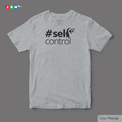 Hashtag Self CONTROL Grey Melange T-shirt