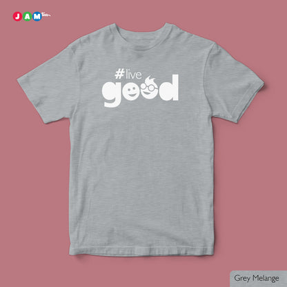 Hashtag Live GOOD Red Typography T-shirt