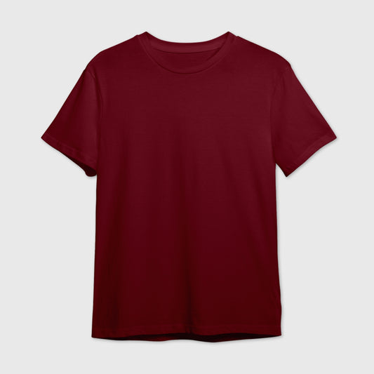 Maroon Plain T-shirt