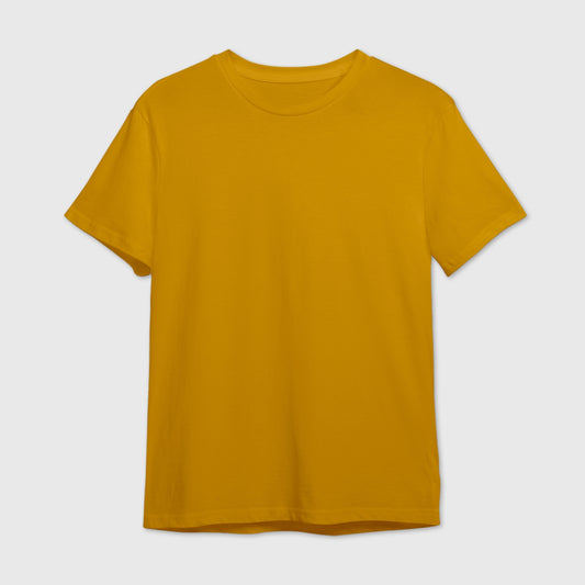 Mustard Yellow Plain T-shirt