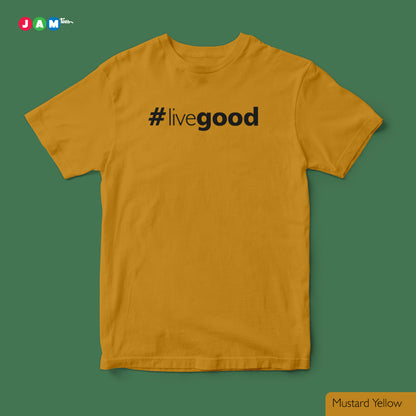 JAMtees #LiveGood Grey Mélange T-Shirt