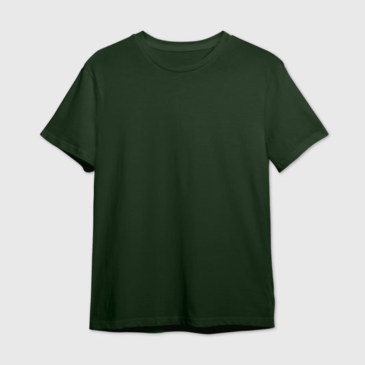 Olive Green Plain T-shirt