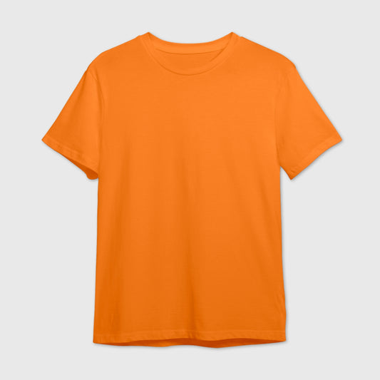 Orange Plain T-shirt