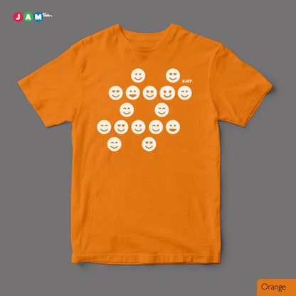 #JOY Maroon Hashtag Smiley T-shirt