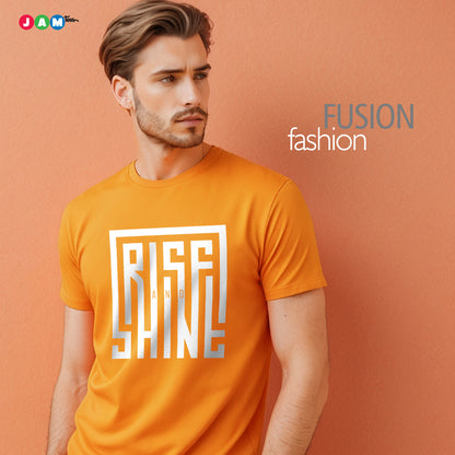 Rise and Shine Typographic Fusion - Orange Tee