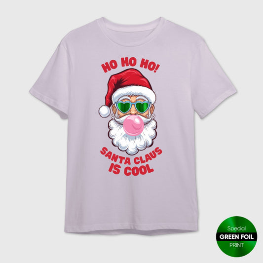 Cool Santa T-Shirt | Funny Christmas Ho Ho Ho Bubble Gum Tee