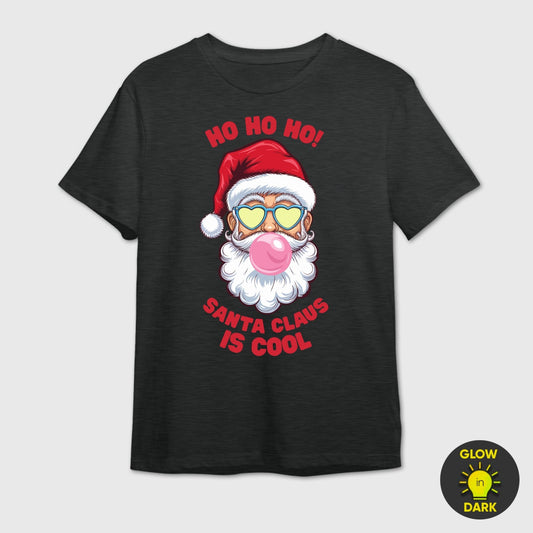 Glow in the Dark Santa T-Shirt | Funny Christmas Ho Ho Ho Tee