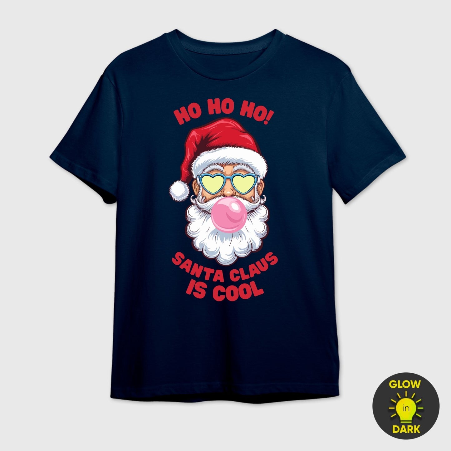 Glow in the Dark Santa T-Shirt | Funny Christmas Ho Ho Ho Tee