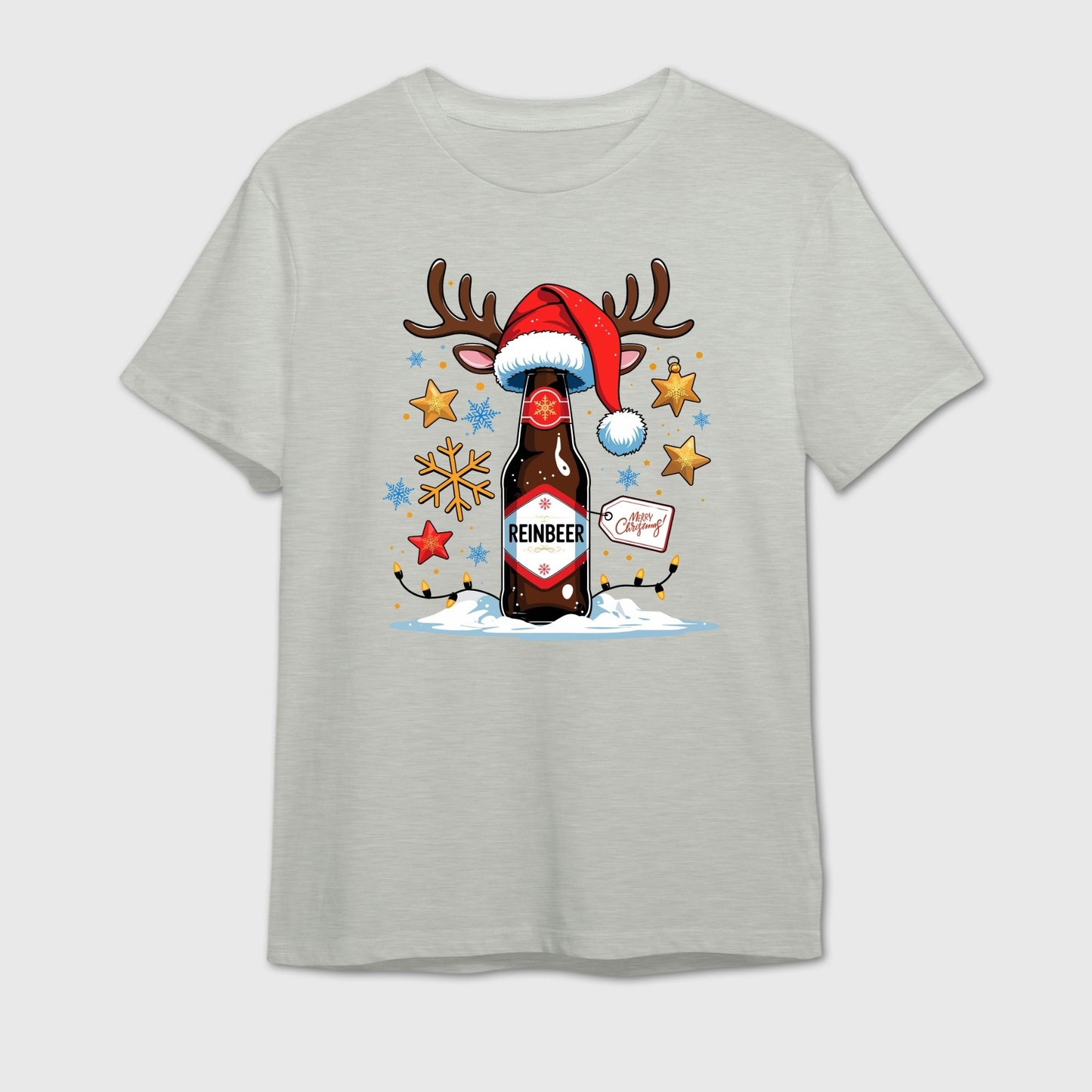 Reinbeer T-Shirt | Funny Christmas Beer Drinking Holiday Tee