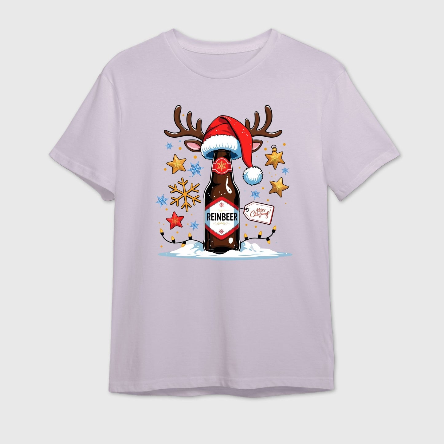 Reinbeer T-Shirt | Funny Christmas Beer Drinking Holiday Tee